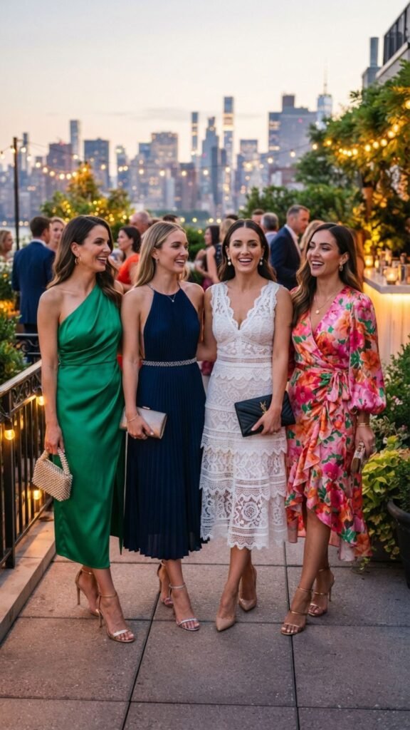 Sophisticated cocktail dress for an elegant evening look.

