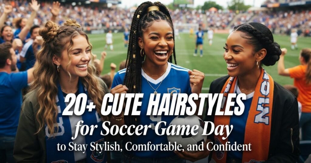 Cute soccer game day hairstyles for a stylish and confident look.