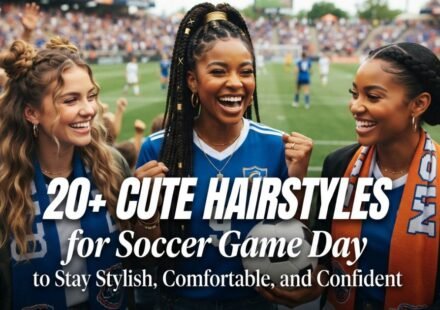 Cute soccer game day hairstyles for a stylish and confident look.