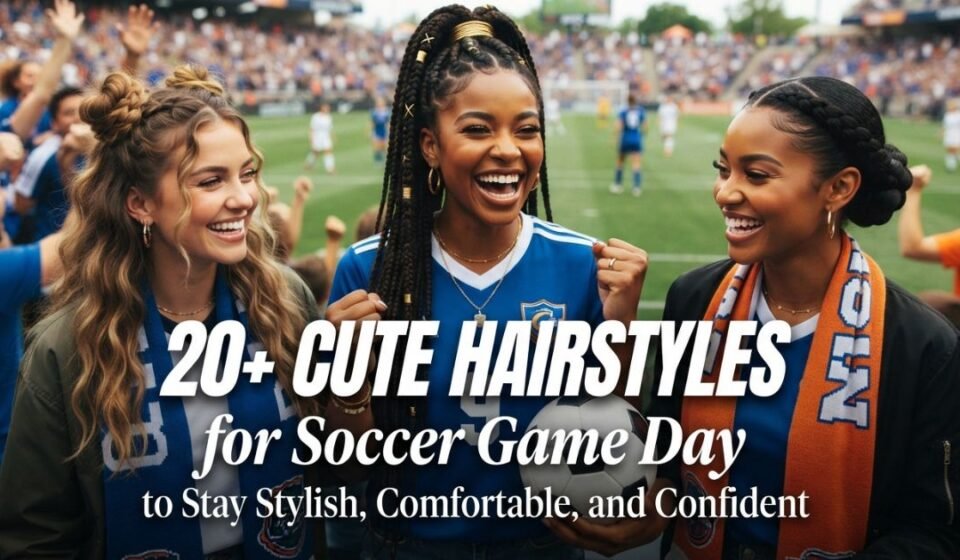 Cute soccer game day hairstyles for a stylish and confident look.