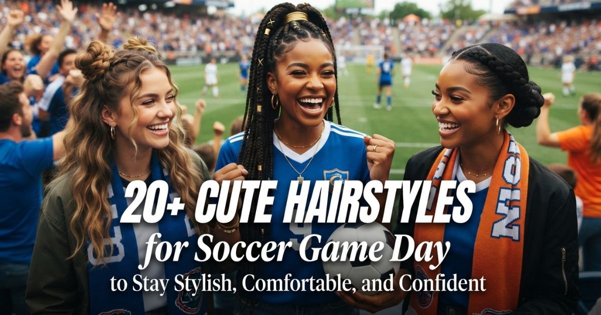 Cute soccer game day hairstyles for a stylish and confident look.