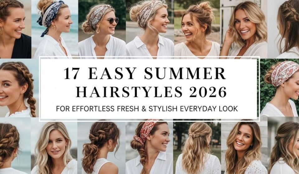 17 easy summer hairstyles for a fresh, stylish, and effortless everyday look.