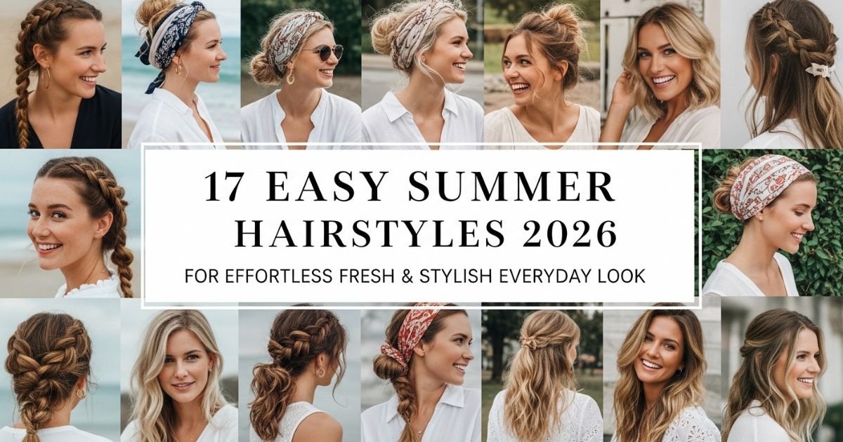 17 easy summer hairstyles for a fresh, stylish, and effortless everyday look.