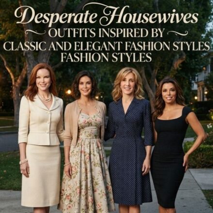 Desperate Housewives-inspired outfits featuring classic, elegant, and feminine fashion styles.