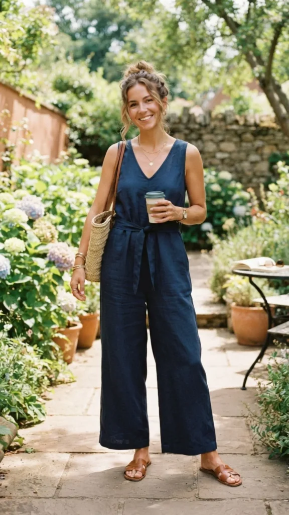 Relaxed jumpsuit offering effortless style and all-day summer comfort.