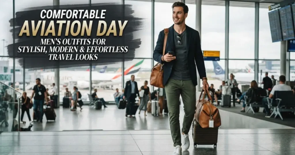 Stylish and comfortable Aviation Day men's outfits for modern travel looks.