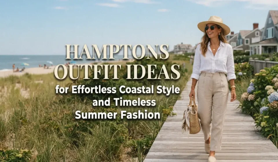 Hamptons outfit ideas featuring timeless coastal style with elegant summer fashion.