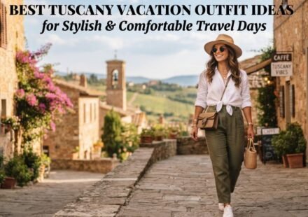 Stylish Tuscany vacation outfits with chic, comfortable, and elegant travel looks.
