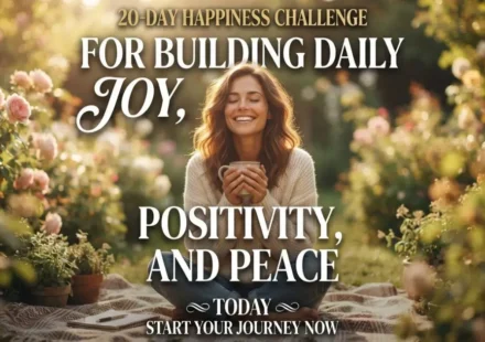 20-day happiness challenge for daily joy and positivity.