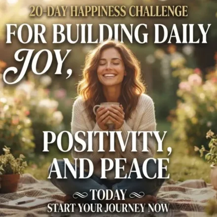 20-day happiness challenge for daily joy and positivity.