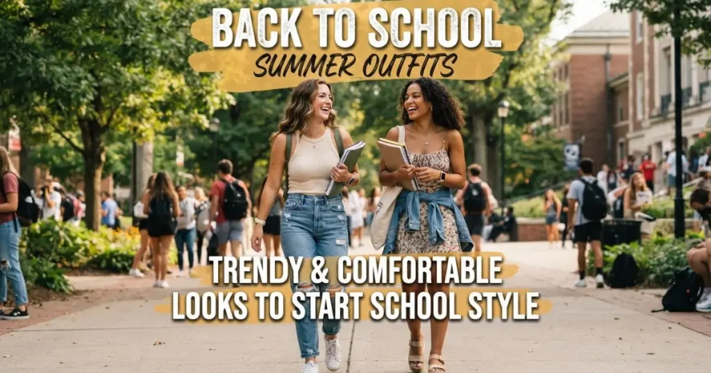 Trendy and comfortable Back to School Summer Outfits for a stylish start.