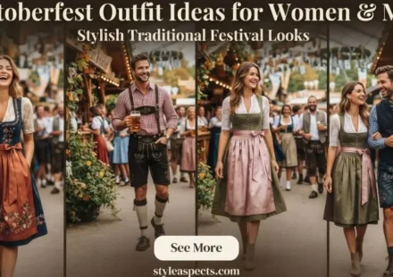 Stylish Oktoberfest outfit ideas for women and men with traditional Bavarian-inspired festival looks.