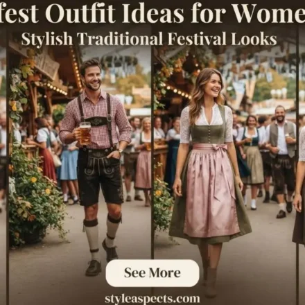 Stylish Oktoberfest outfit ideas for women and men with traditional Bavarian-inspired festival looks.